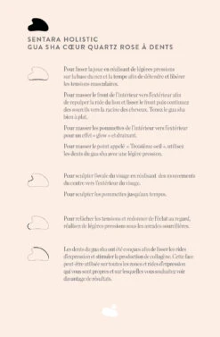 Gua Sha Cœur Quartz Rose à Dents -Meilleur Cosmétiques Magasin Gua sha coeur quartz rose a dents FR